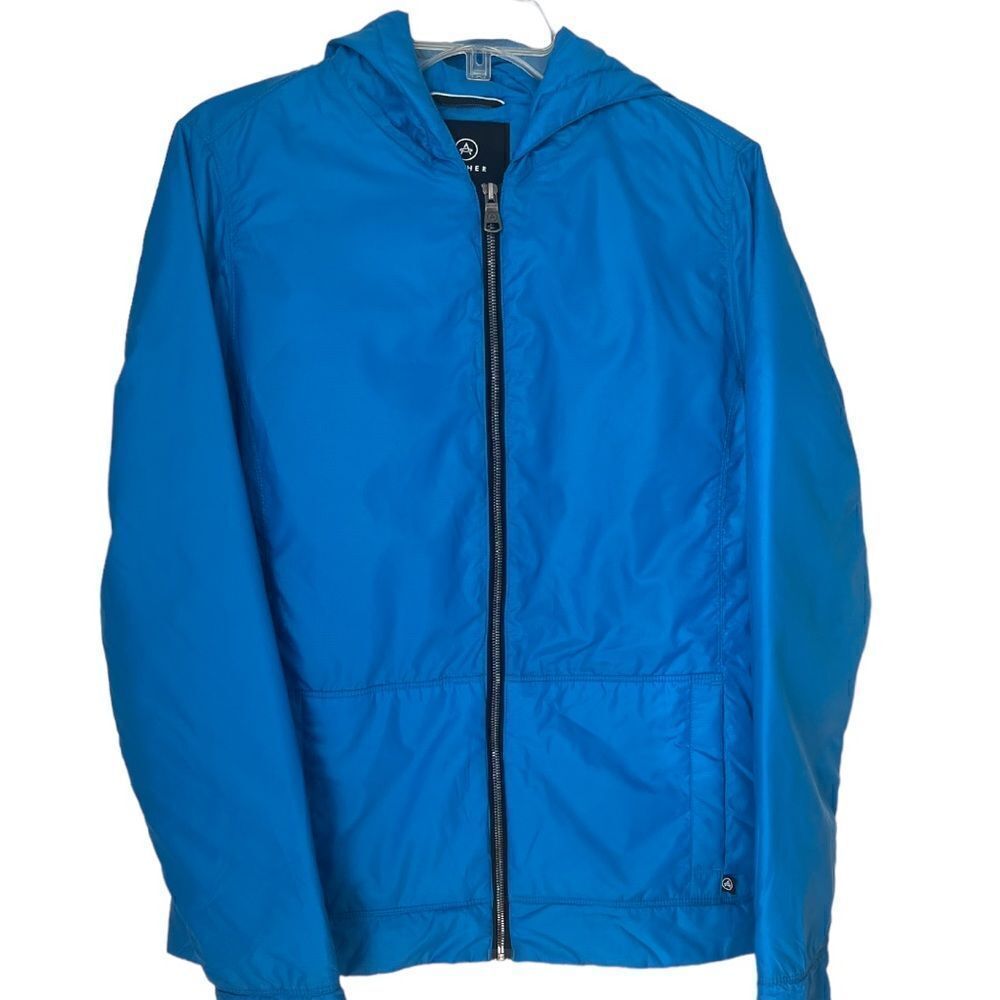 Aether Shelter Glacier Light Packable Blue Full Zip Hoodie Jacket  sz 4/Large